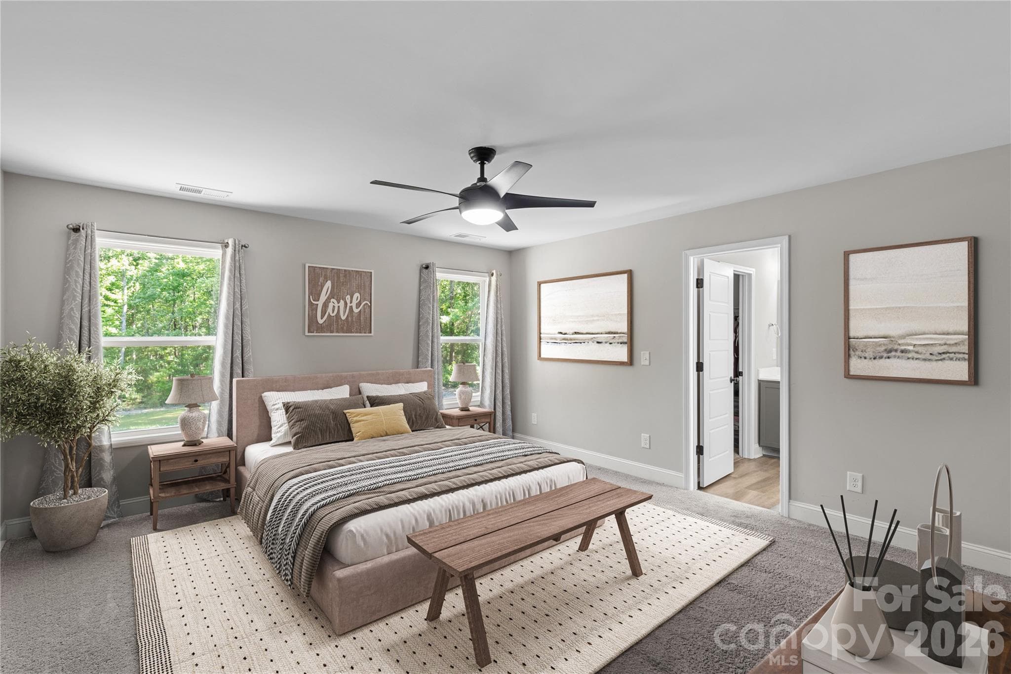 Primary Suite #1. Photo has been digitally staged. - 4335 Palmer Lloyd Road, Lancaster