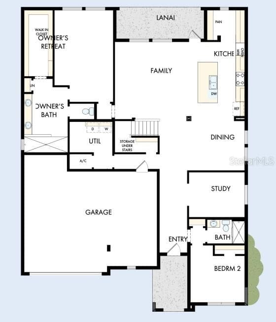 Floor Plan First Floor - 7713 MARINA BAY CV, PALMETTO