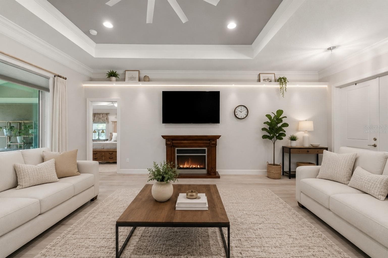 Living Room reimagined. virtually staged - 6755 TROPICAIRE BLVD, NORTH PORT