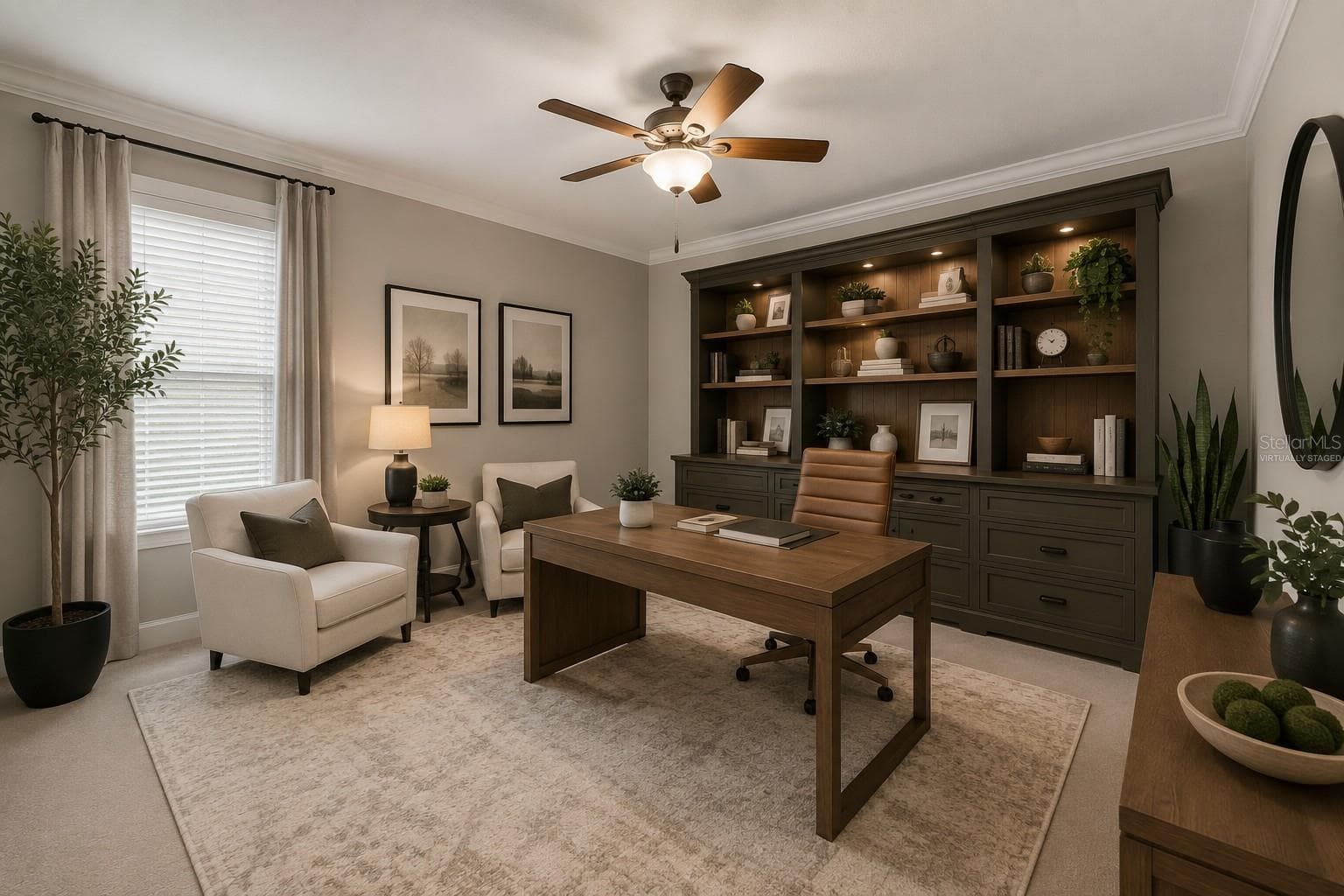 3rd bedroom aka Office space reimagined. virtually staged - 6755 TROPICAIRE BLVD, NORTH PORT