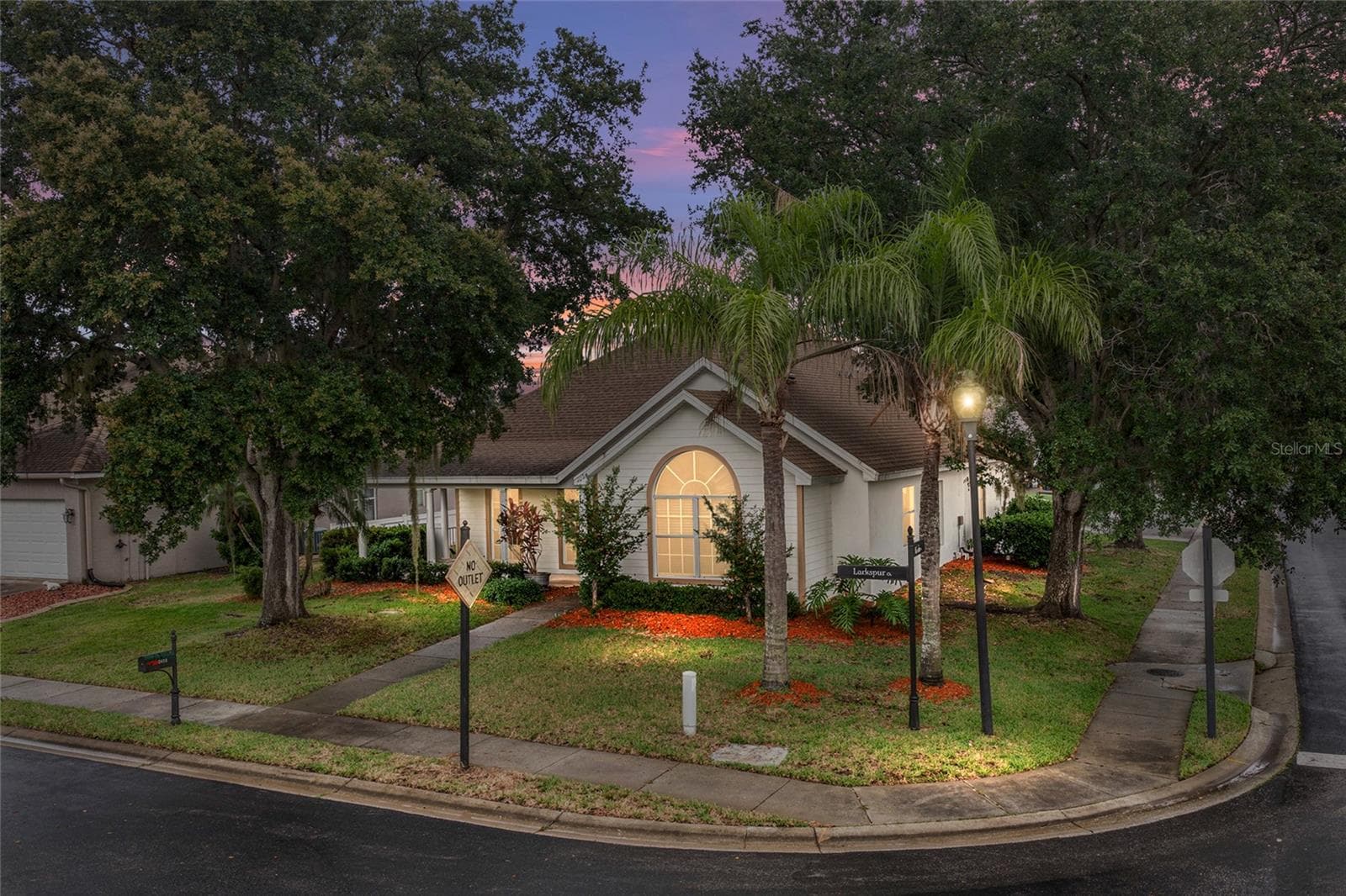 Corner lot night view - 2024 LARKSPUR CT, TRINITY