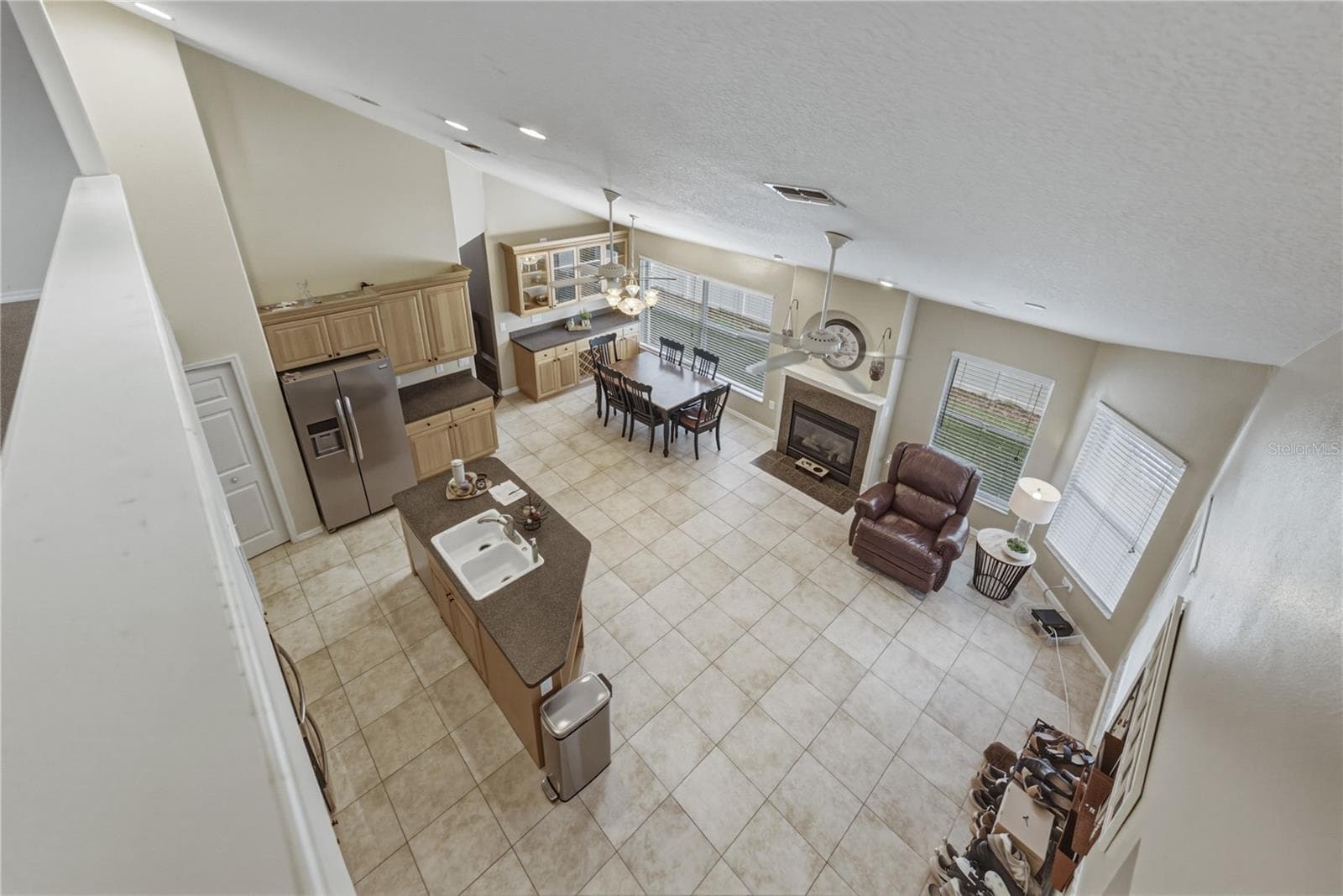 View of family room from loft - 2024 LARKSPUR CT, TRINITY