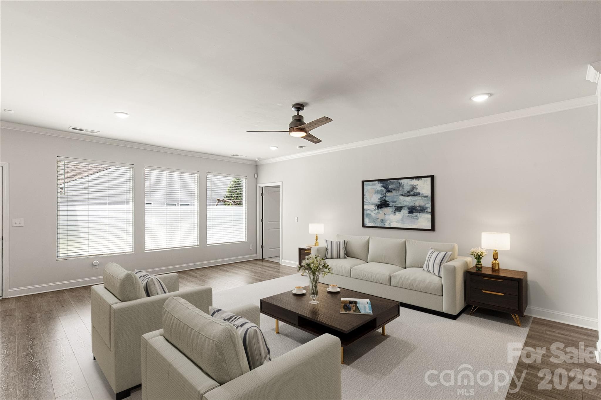 Virtually staged living area - 1025 Ansley Park Drive, Indian Land