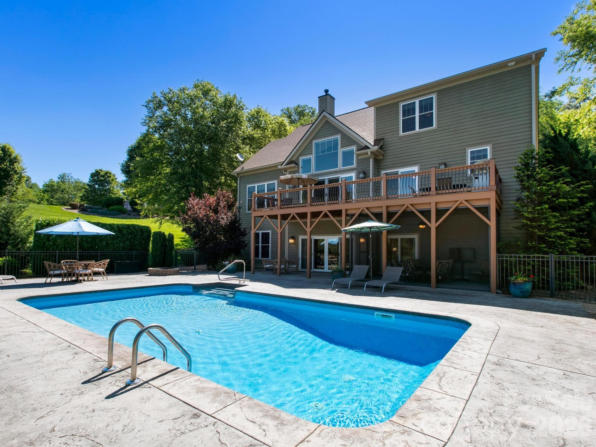 View of the home from the pool - Fletcher