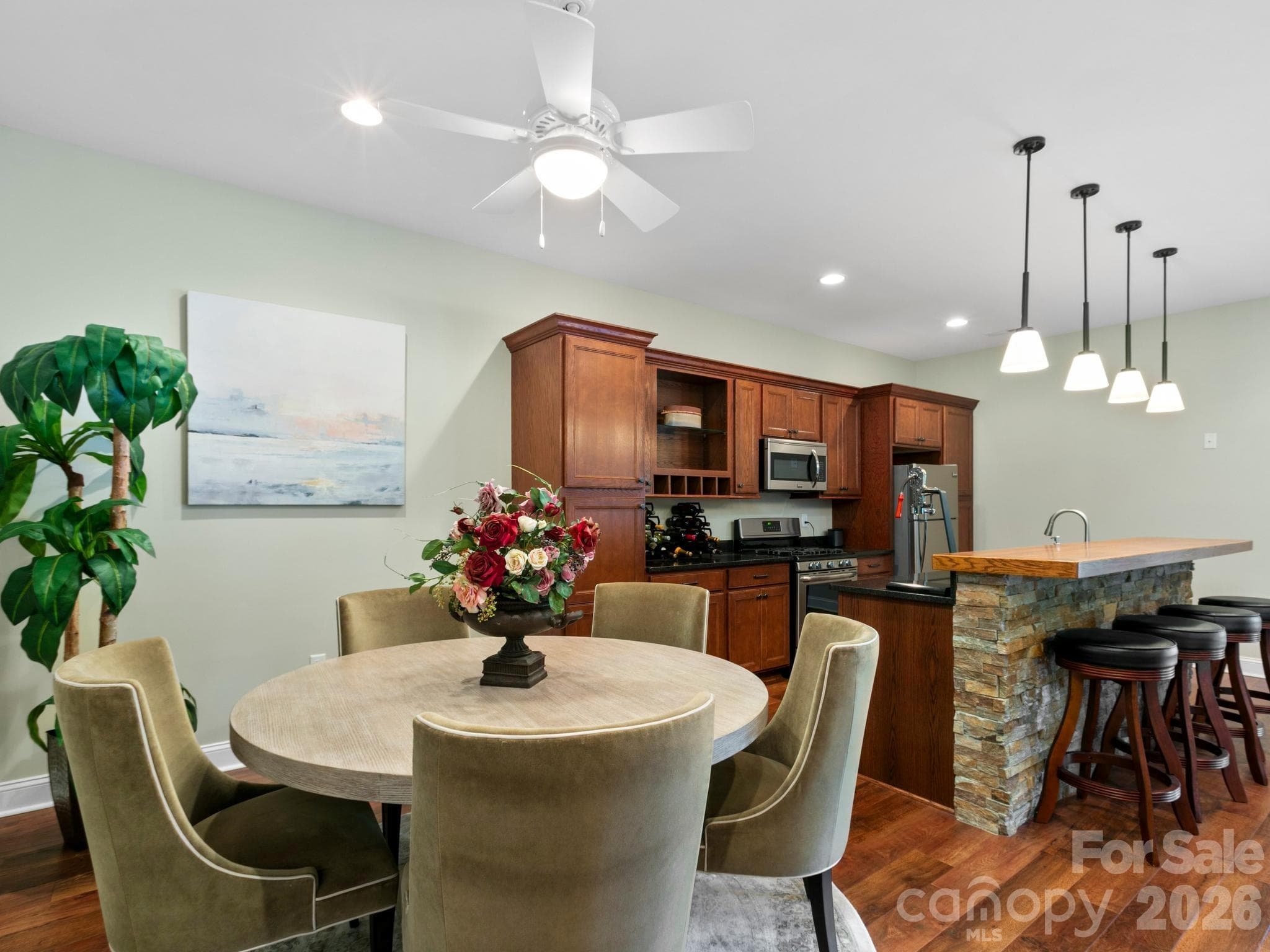 Dining Area/Full Kitchen (Basement) - 32 Lake Vista Drive, Fletcher
