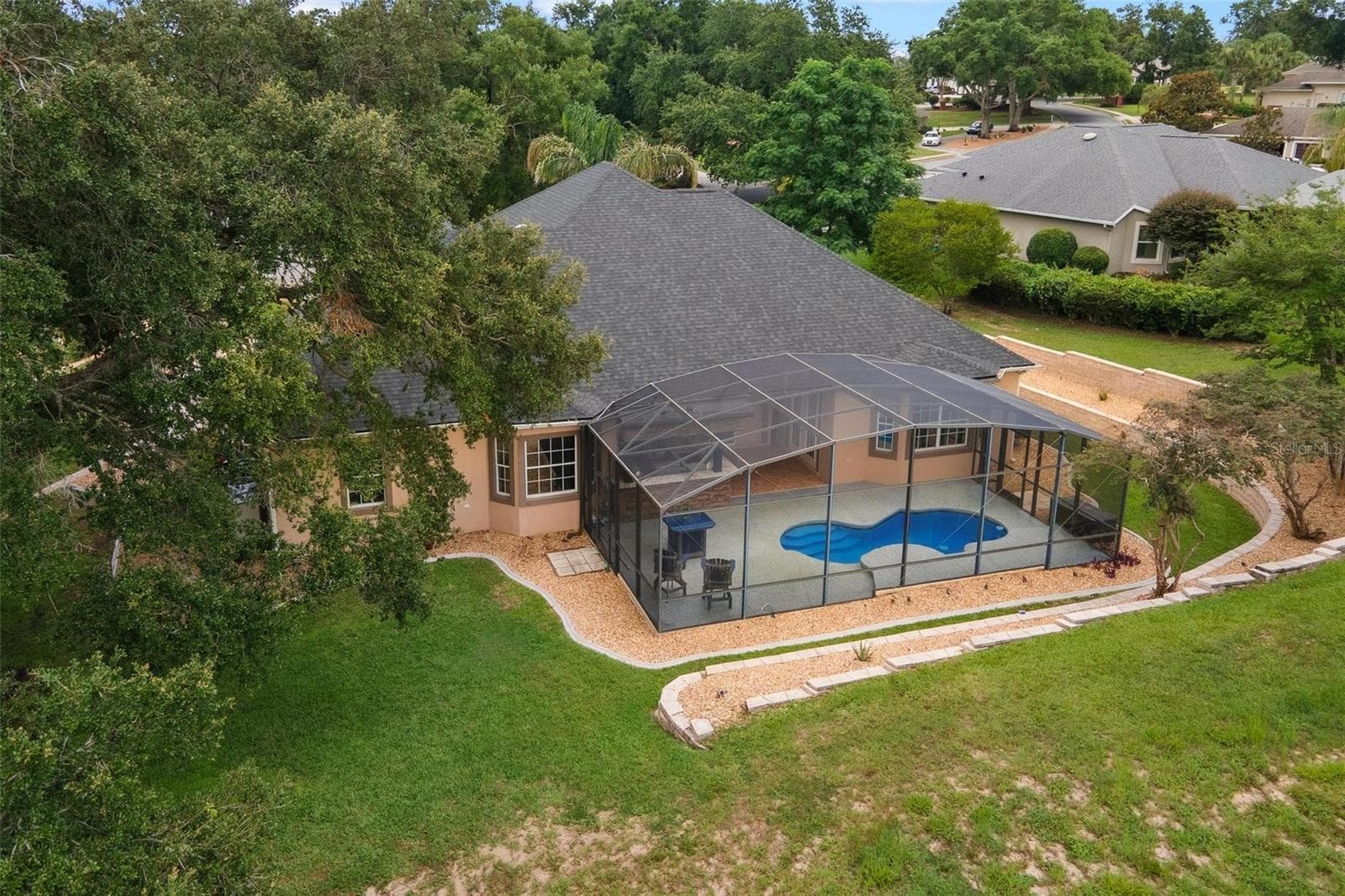 Aerial of Back of Home - 5506 CITATION CT, LADY LAKE