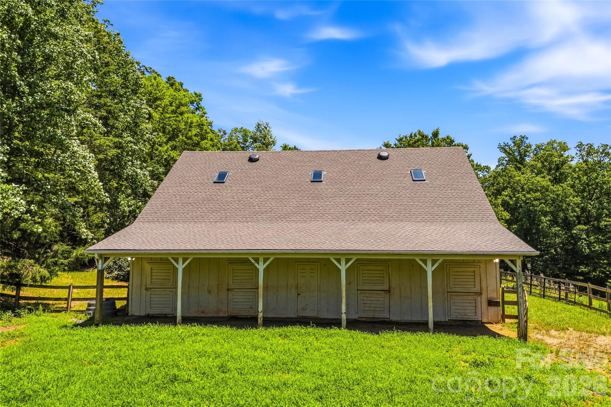 View of Barn from 1 of 4 Pastures - 3012 Polk County Line Road, Rutherfordton