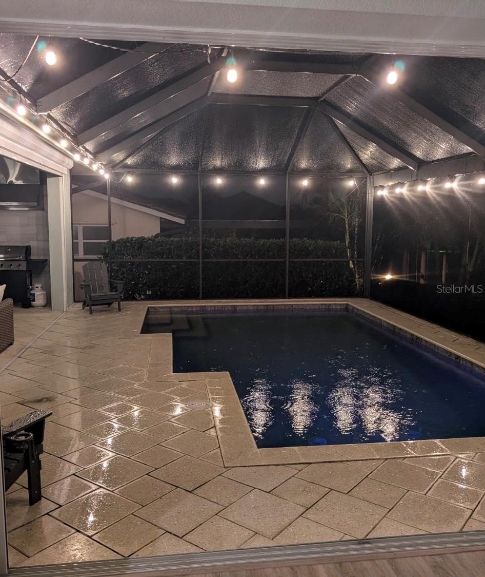 Pool Evening lights - 2477 SIERRA LN, PUNTA GORDA
