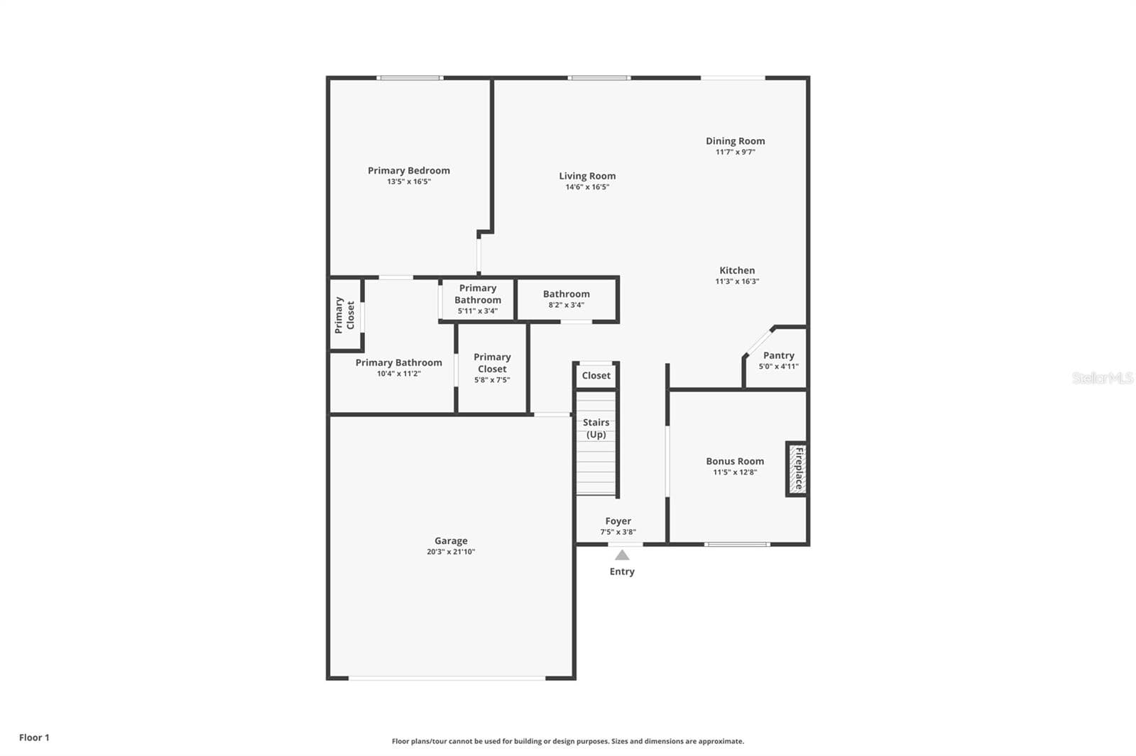first floor plan - 420 HARTFORD HEIGHTS ST, SPRING HILL