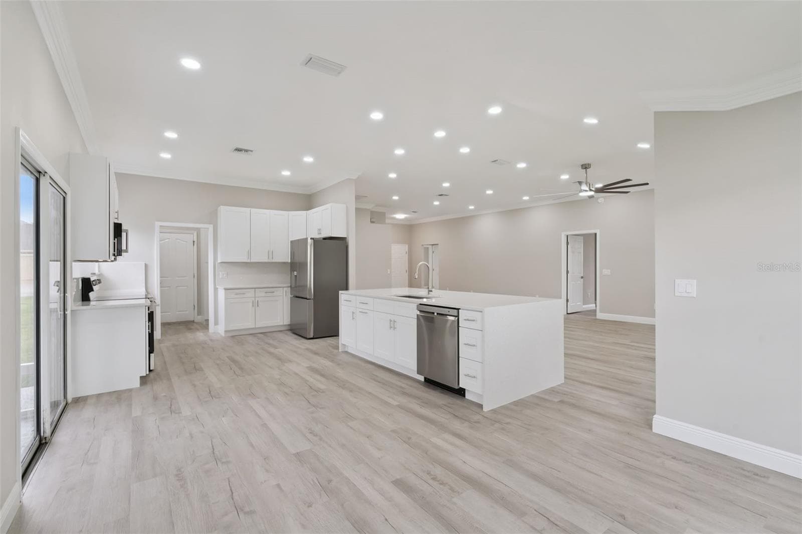 Kitchen with Quartz Waterfall Island - 1506 DELLANO WAY, THE VILLAGES