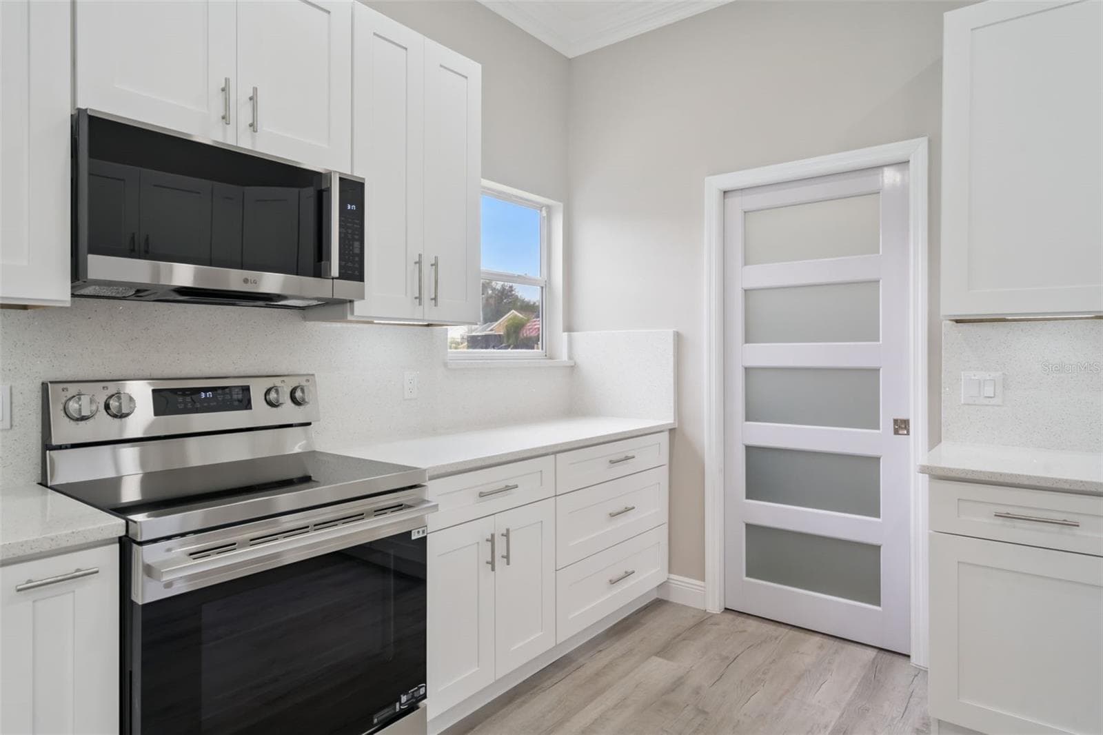 Frosted Pocket Door that leads to the Butler's Pantry - 1506 DELLANO WAY, THE VILLAGES