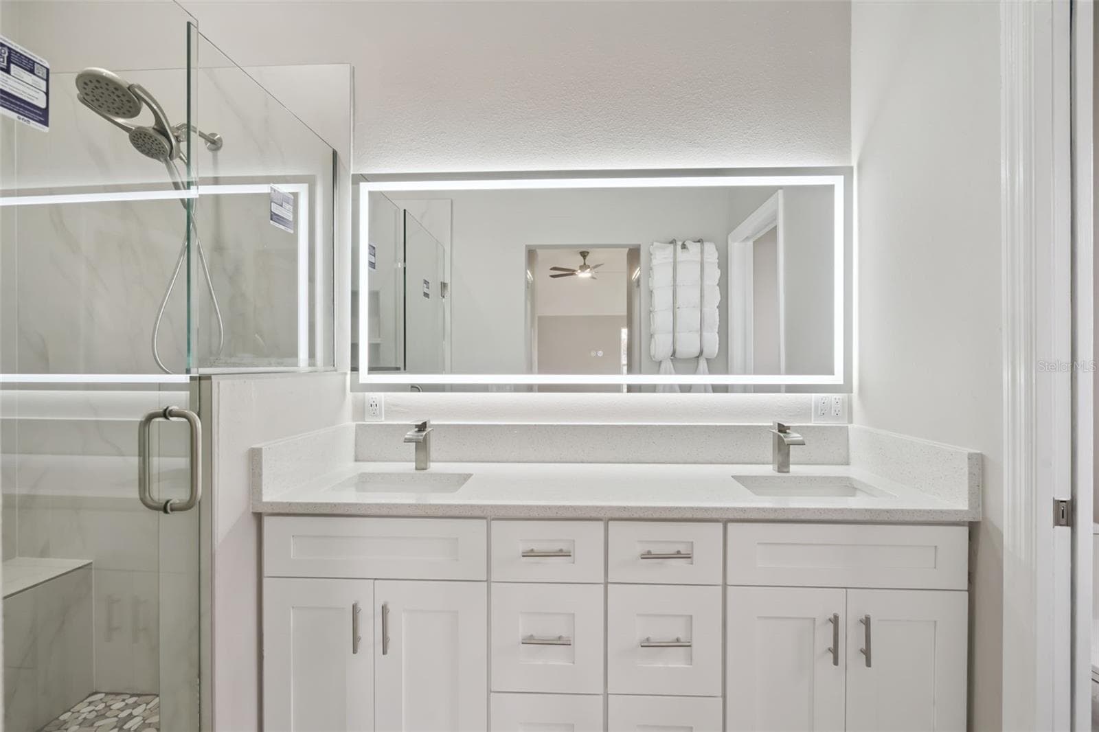 LED backlit mirror - 1506 DELLANO WAY, THE VILLAGES