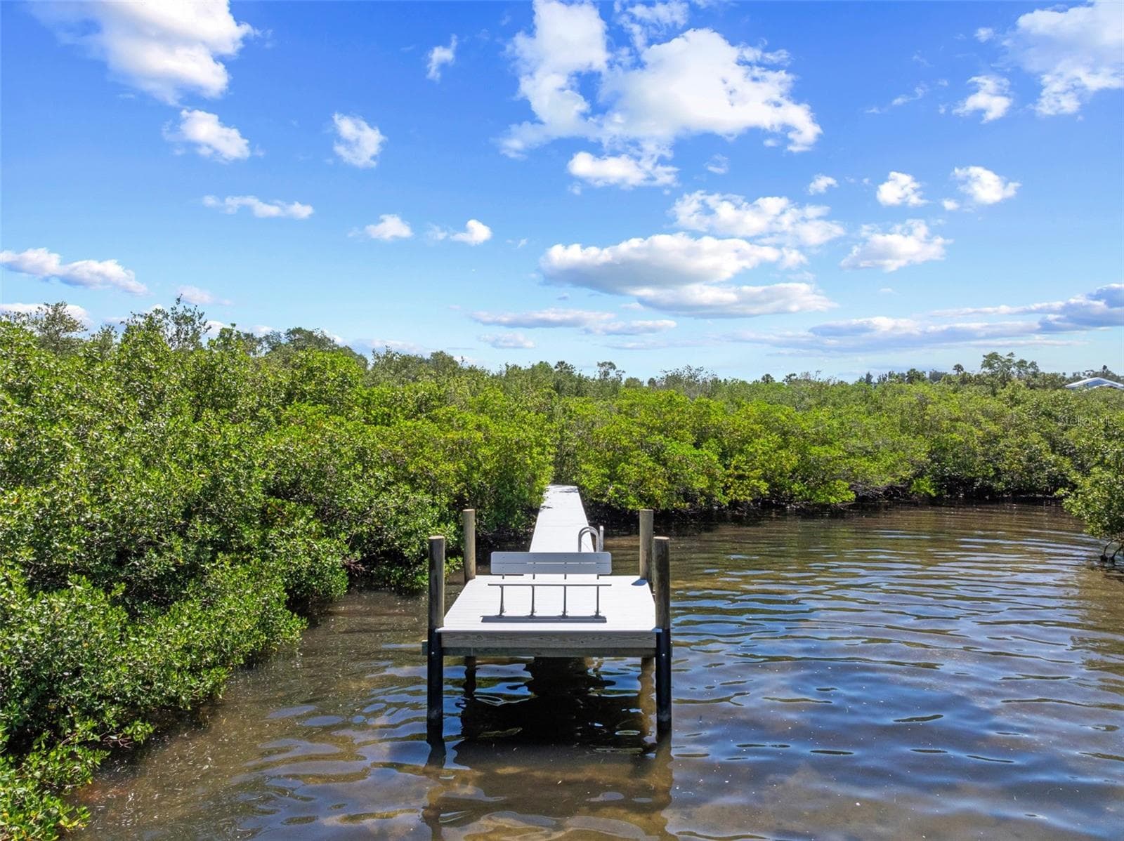 new Dock which has the most private cove that you feel the serenity when you are sitting down here. - 609 42ND STREET CT W, PALMETTO