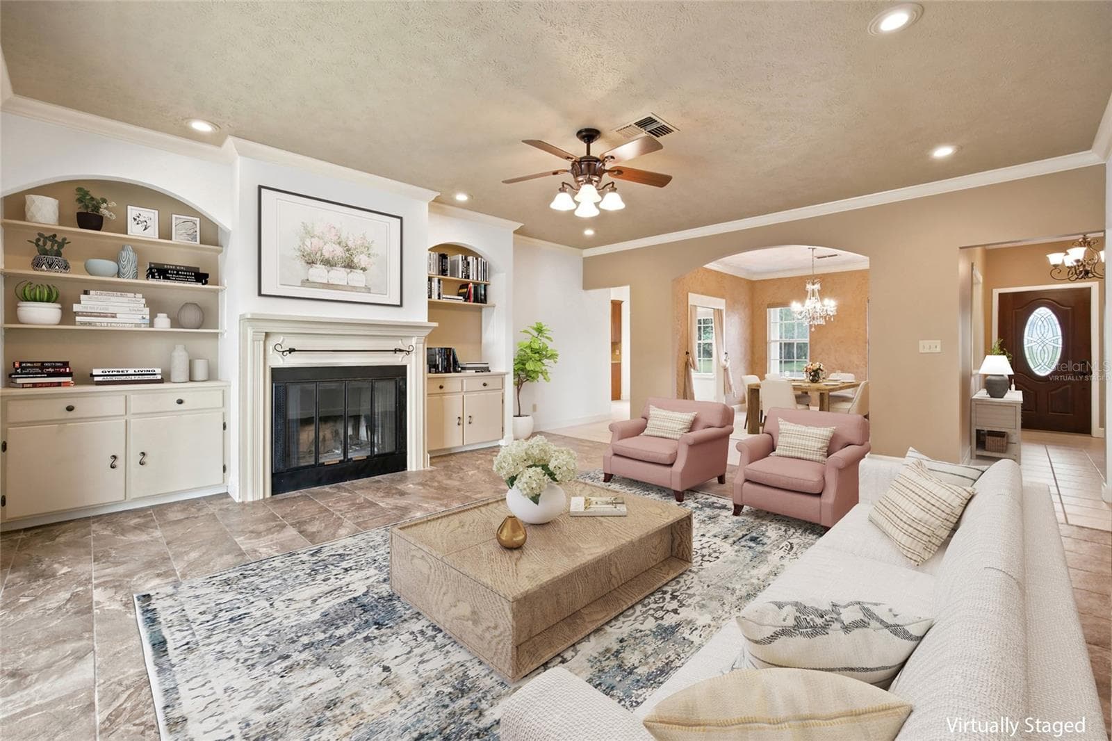 Virtually Staged Living Room - 3220 SE 21ST AVE, OCALA