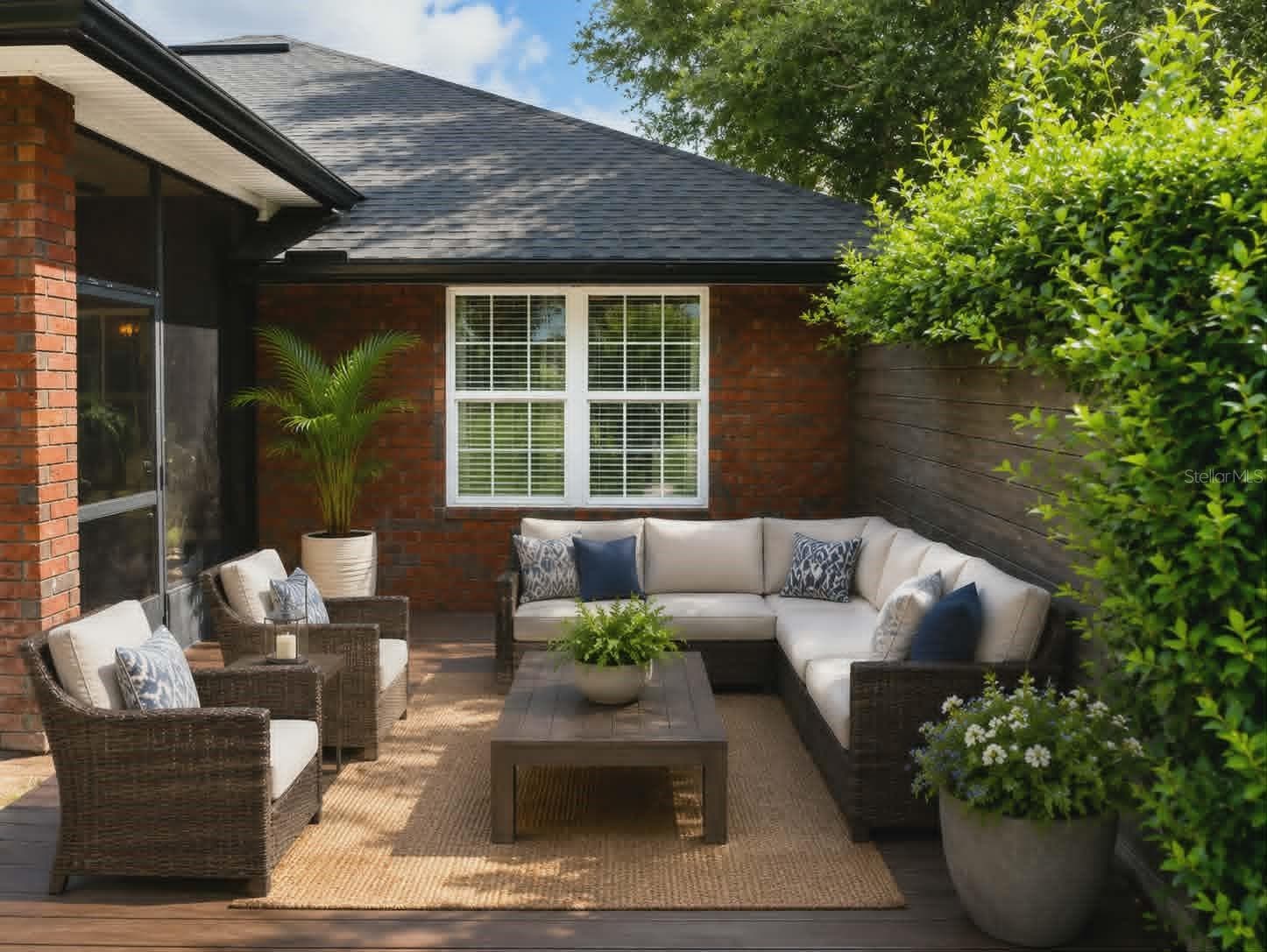 outdoor furniture has been virtually added - 96095 GRAVEL CREEK DR, YULEE