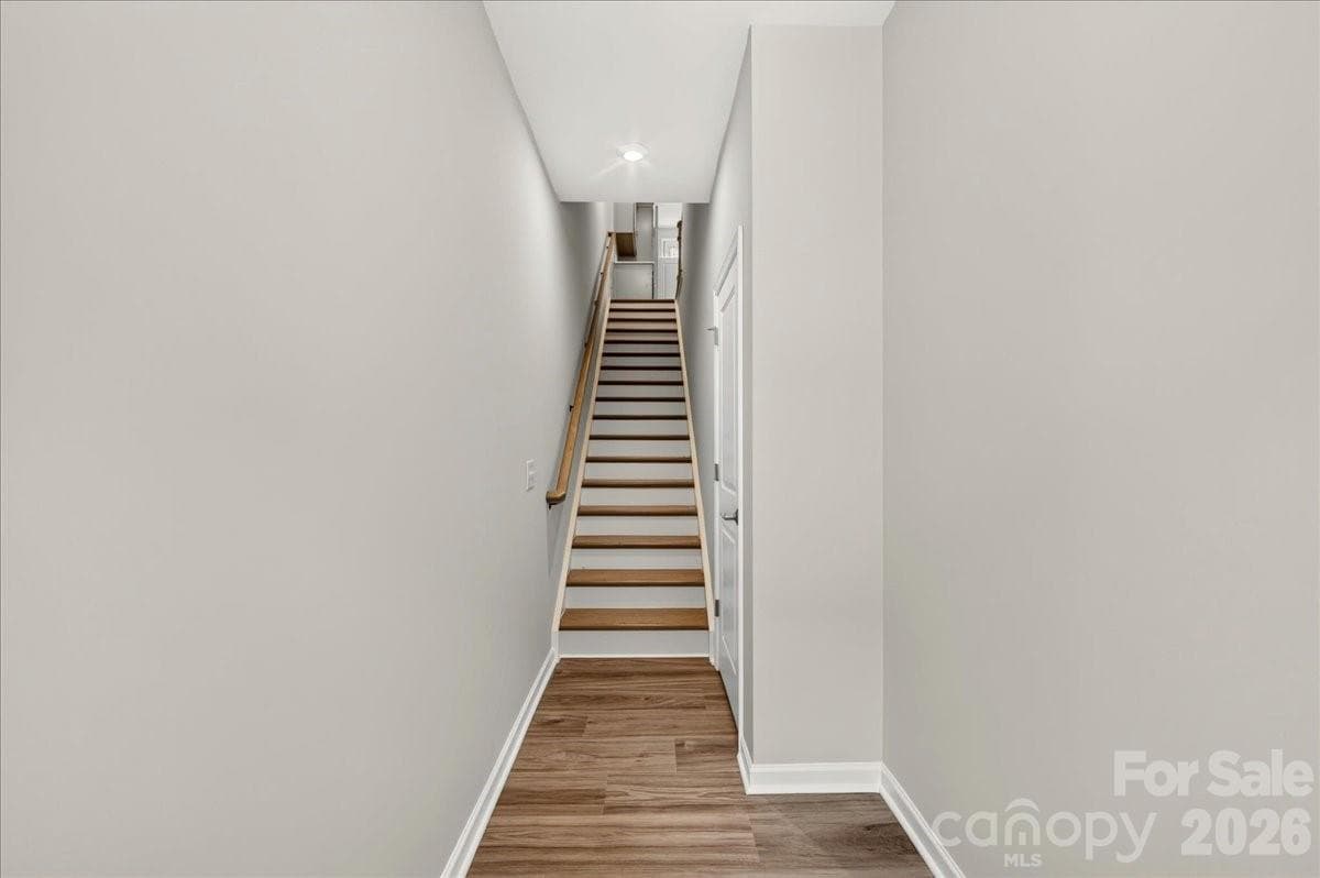Oak box stairs leading to the second floor - Charlotte