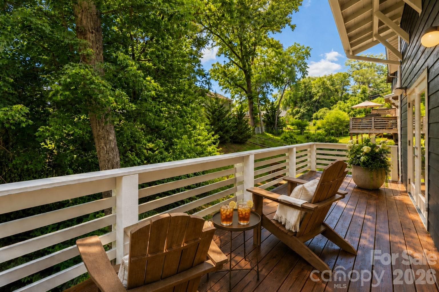Virtually staged back deck area. - 39 Hubbard Avenue, Asheville