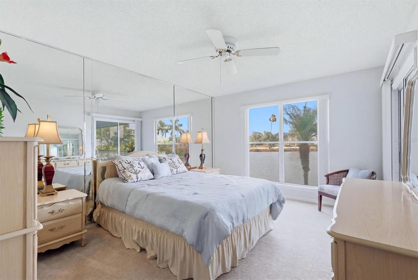 Master bedroom overlooking Pond and Lanai - 879 AUDUBON DR #879, BRADENTON