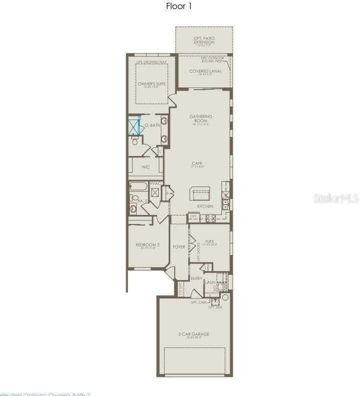 Floor Plan - Floor One - 2621 HAMMOCK HARBOR AVENUE, ST CLOUD