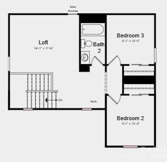 Second Floor Plan - Additional Highlights Include: transom window at primary bath and extended laminate flooring to great room - Shelby