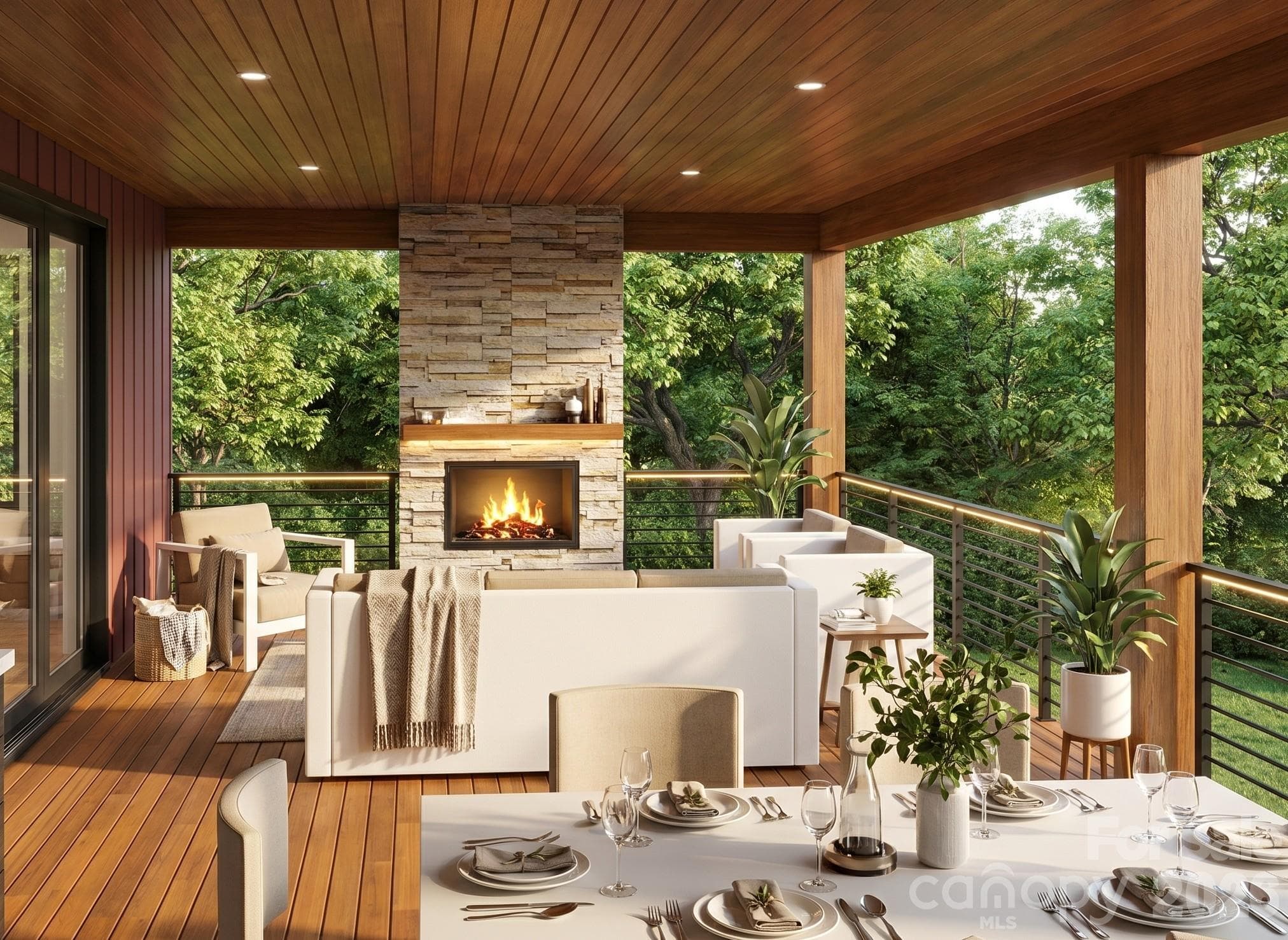 covered porch - Lake Toxaway