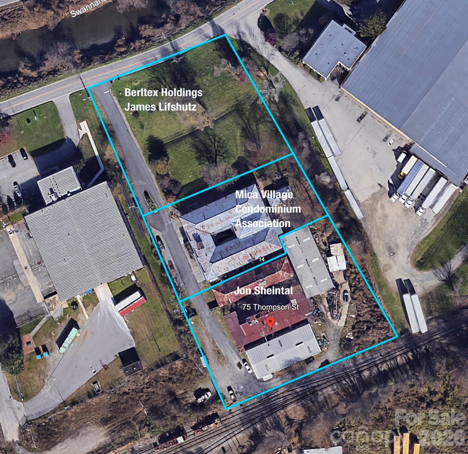 Aerial - 75 Thompson Street, Asheville