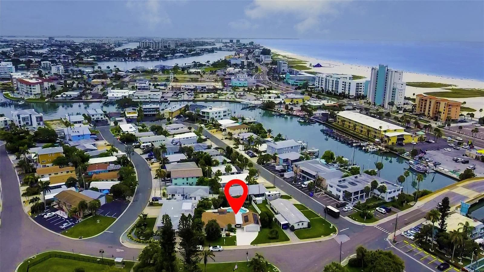 View of the Gulf from the home - 155 112TH AVE #A, TREASURE ISLAND