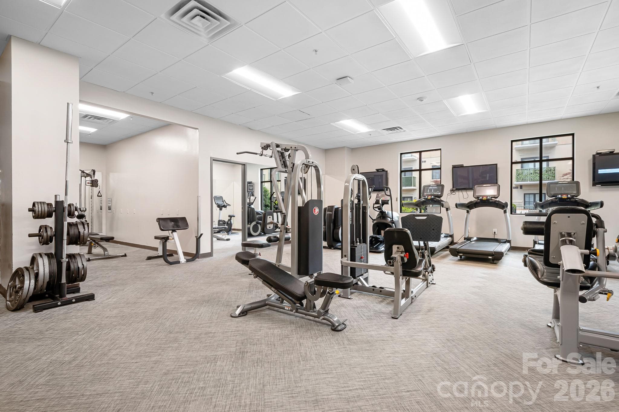 Fitness Area in Clubhouse - Charlotte