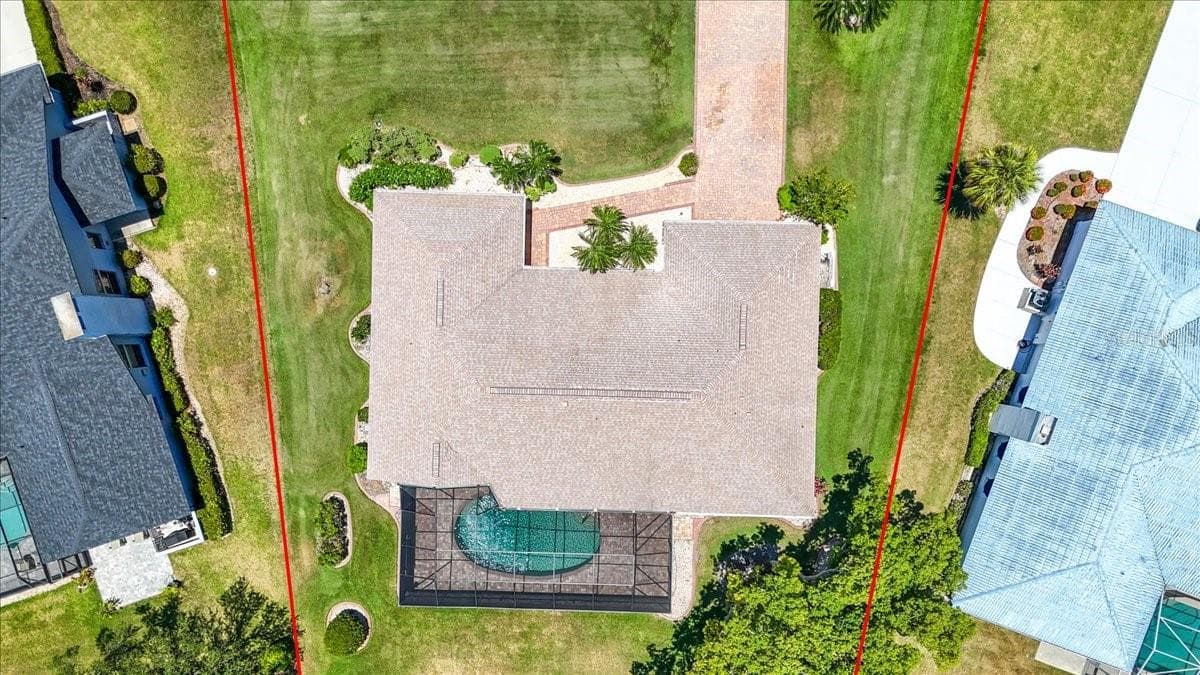 Aerial of Roof recently reroofed - 3504 WILDERNESS BLVD W, PARRISH
