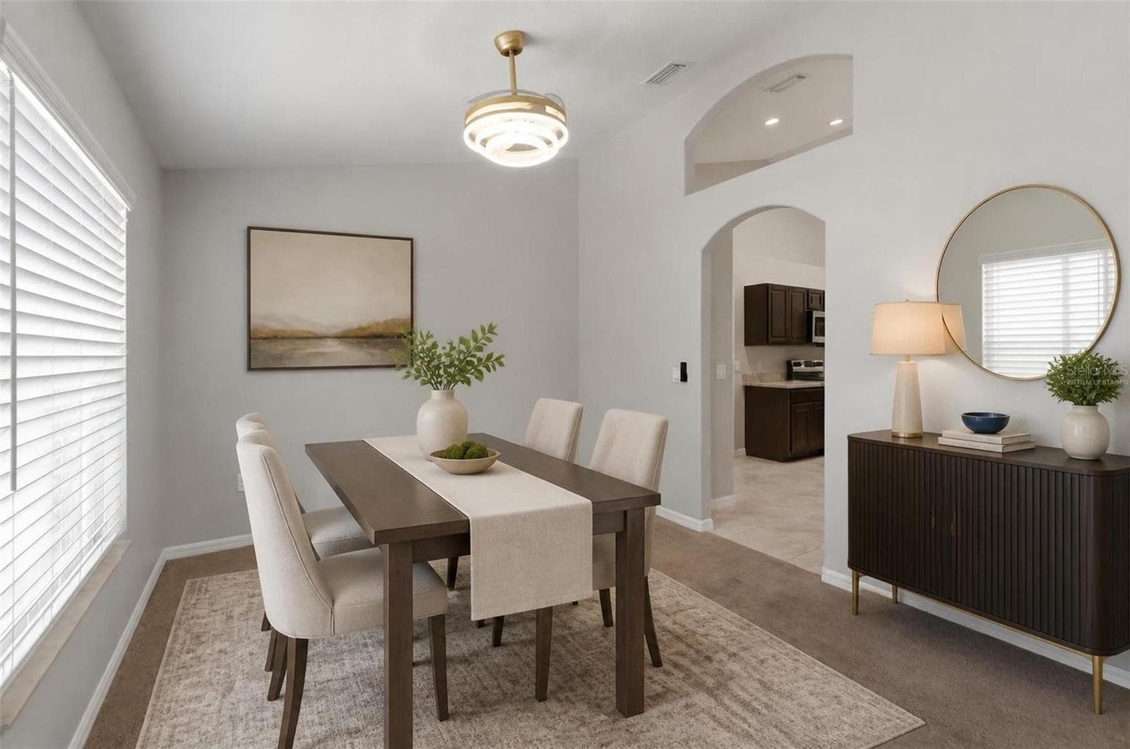 VIRTUALLY STAGEDDinging room - 12155 PEREGRINE FALCON AVE, WEEKI WACHEE