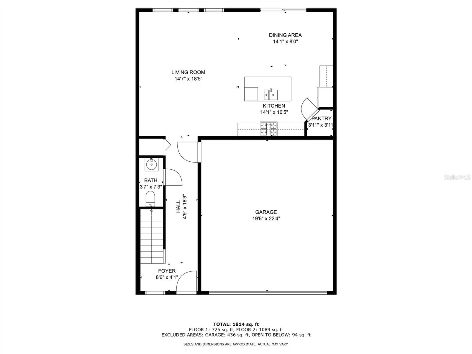 1st Floor Plan - 5718 LOS ROBLES CT, PALMETTO