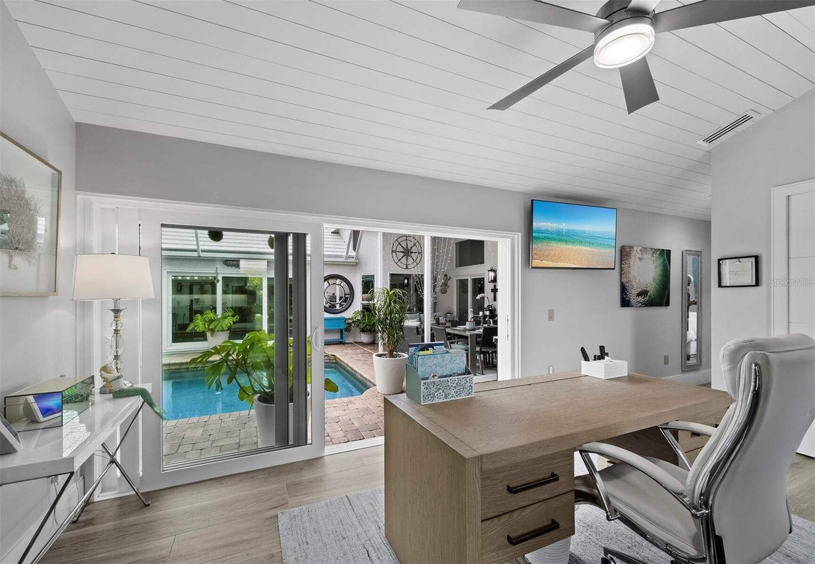 office -view to pool - 206 FOUR KNOT LN, OSPREY