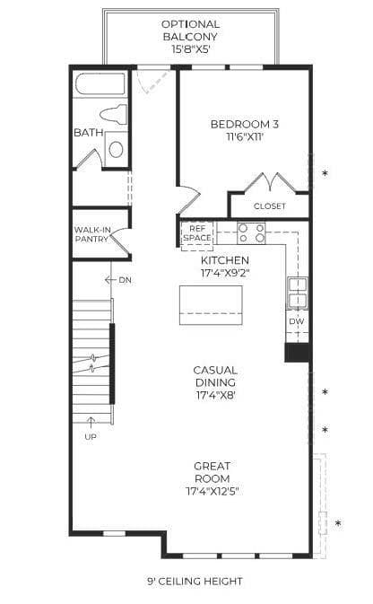 Second Floor Floorplan - Charlotte