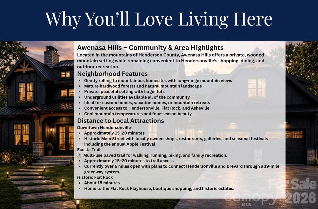 Features - - Lot #28 Awi Trail, Hendersonville
