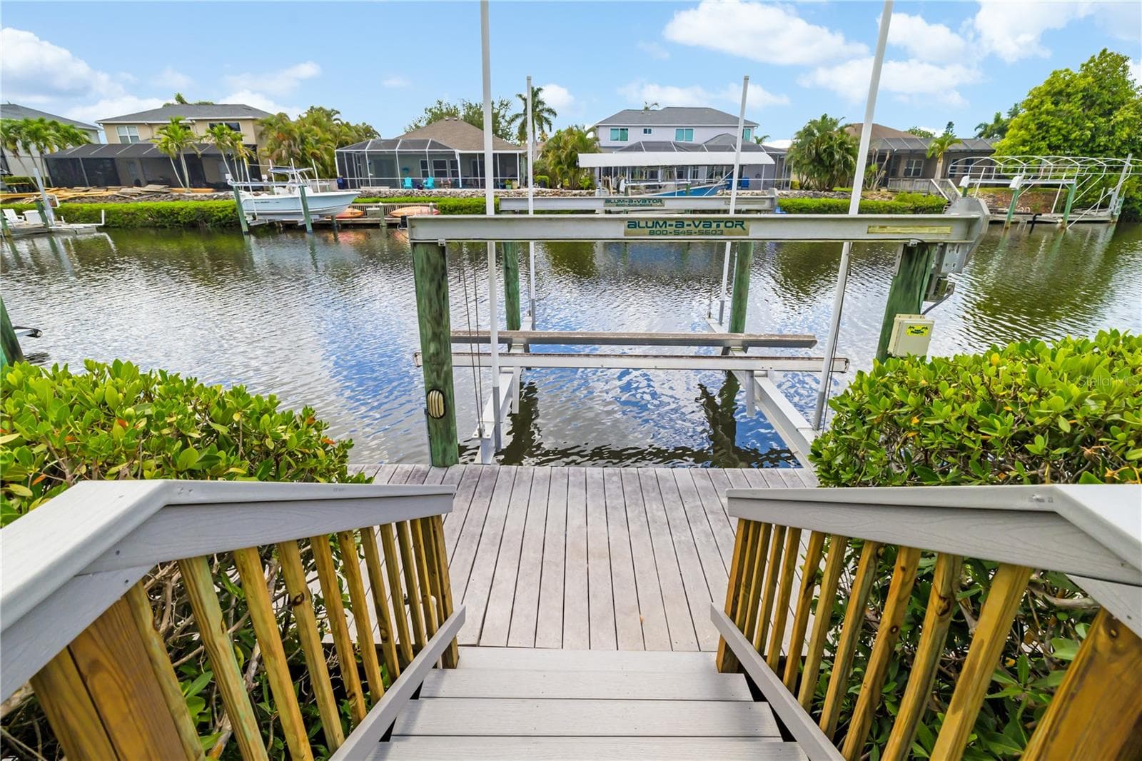 Front Dock on Canal - 3803 HAWK ISLAND DR, BRADENTON