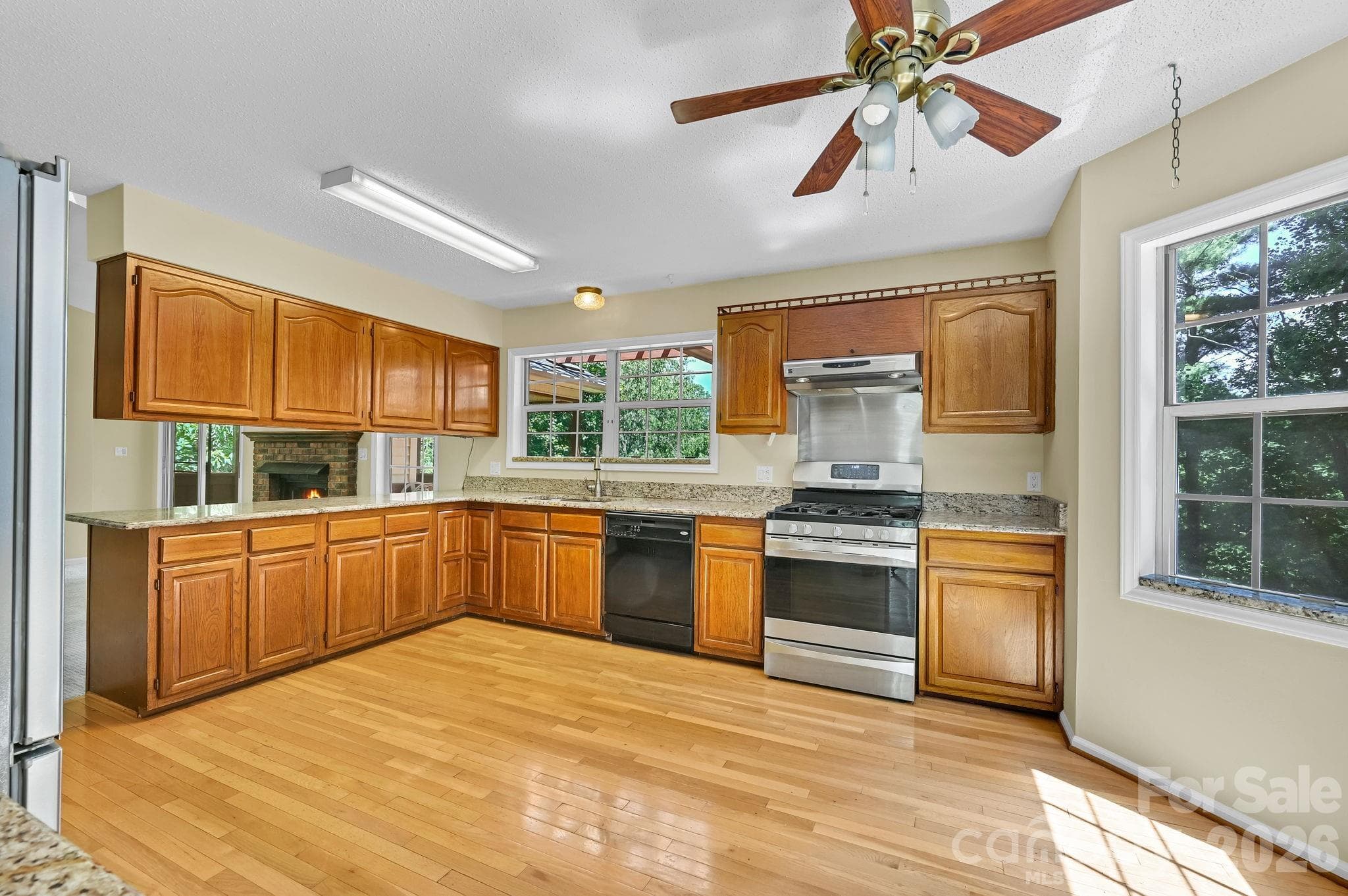 Kitchen Facing Back Yard - 31 Surrey Run, Asheville