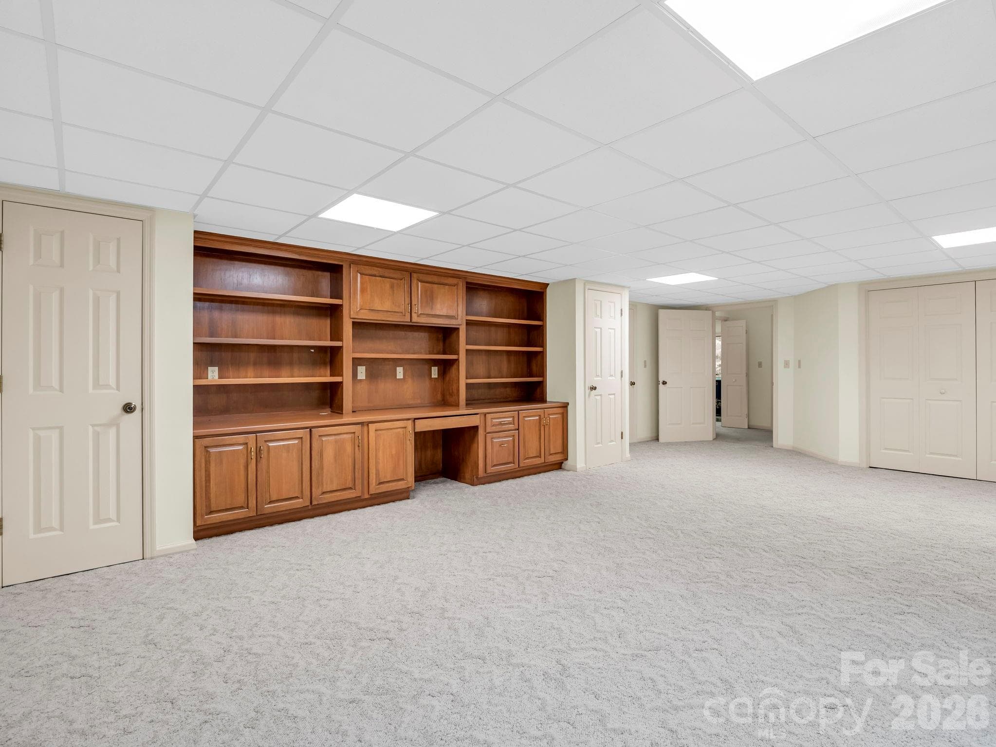 Lower Level - Office with built-ins - 115 Woodhaven Drive, Hendersonville