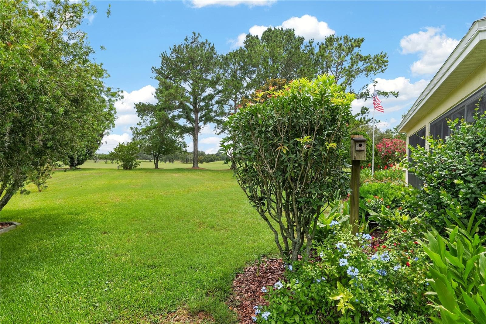 Expansive green space with mature landscaping and open views, creating a tranquil outdoor backdrop. - 16815 SE 85TH BELKNAP AVE, THE VILLAGES