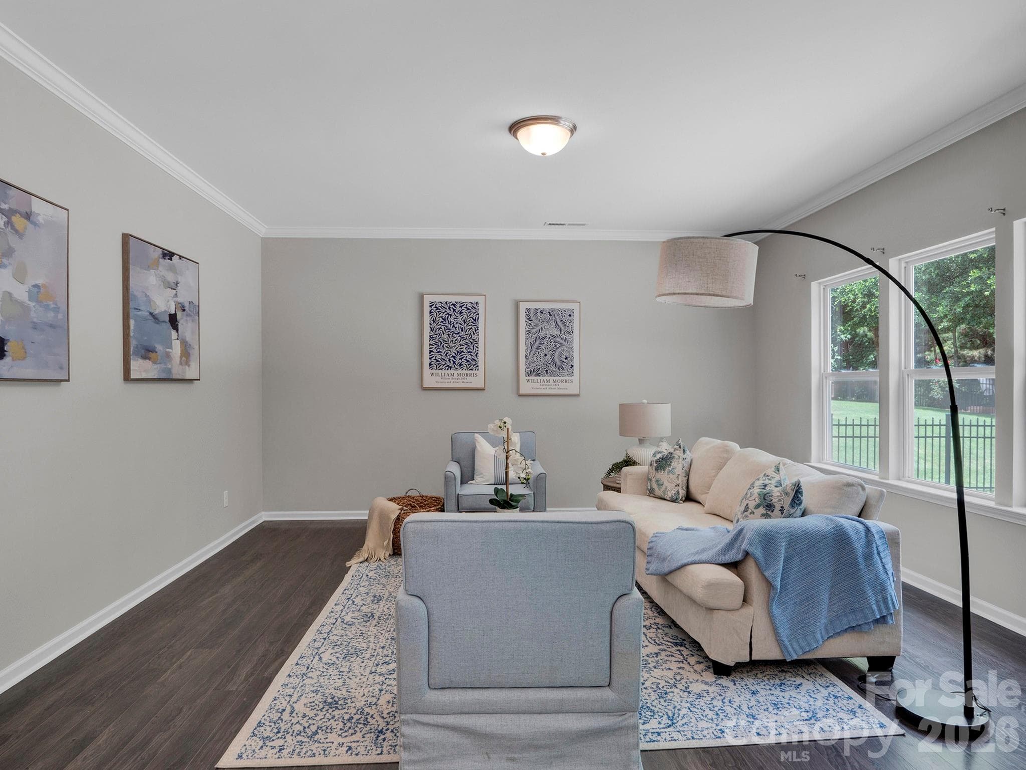 Living room looks out on Backyard - Rock Hill