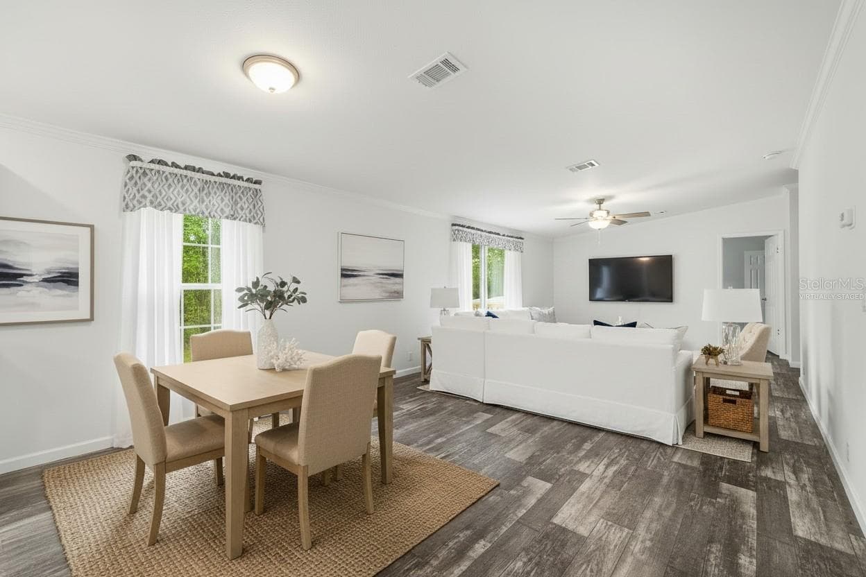 Virtually Staged. Back living room. - 9715 SW 30TH TER, OCALA