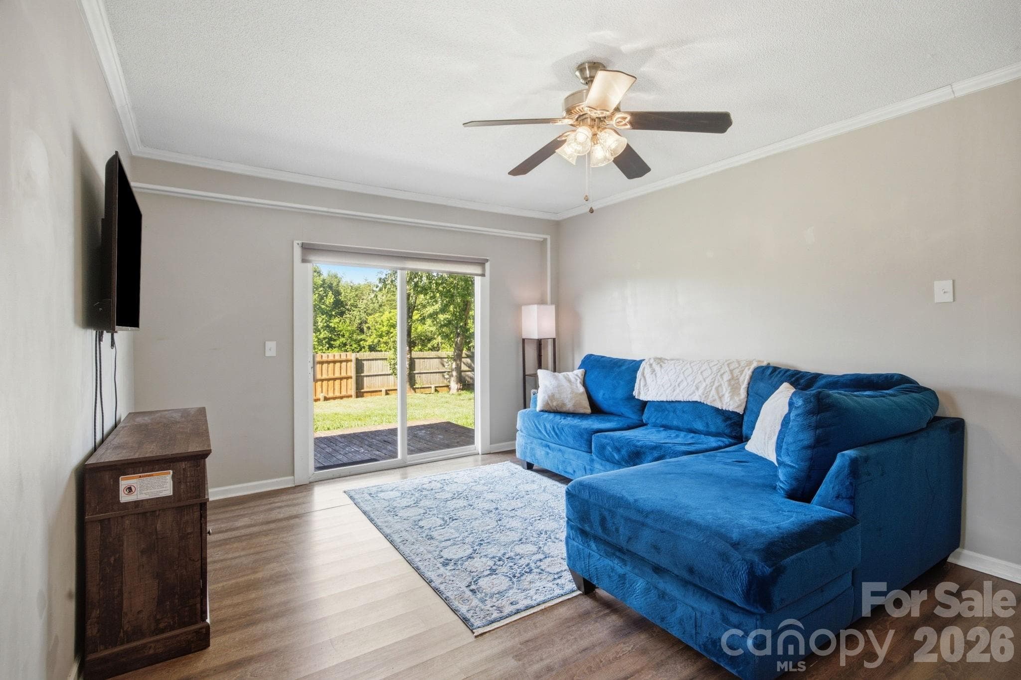 Bright Living Room with Slider to the Back Deck - Statesville