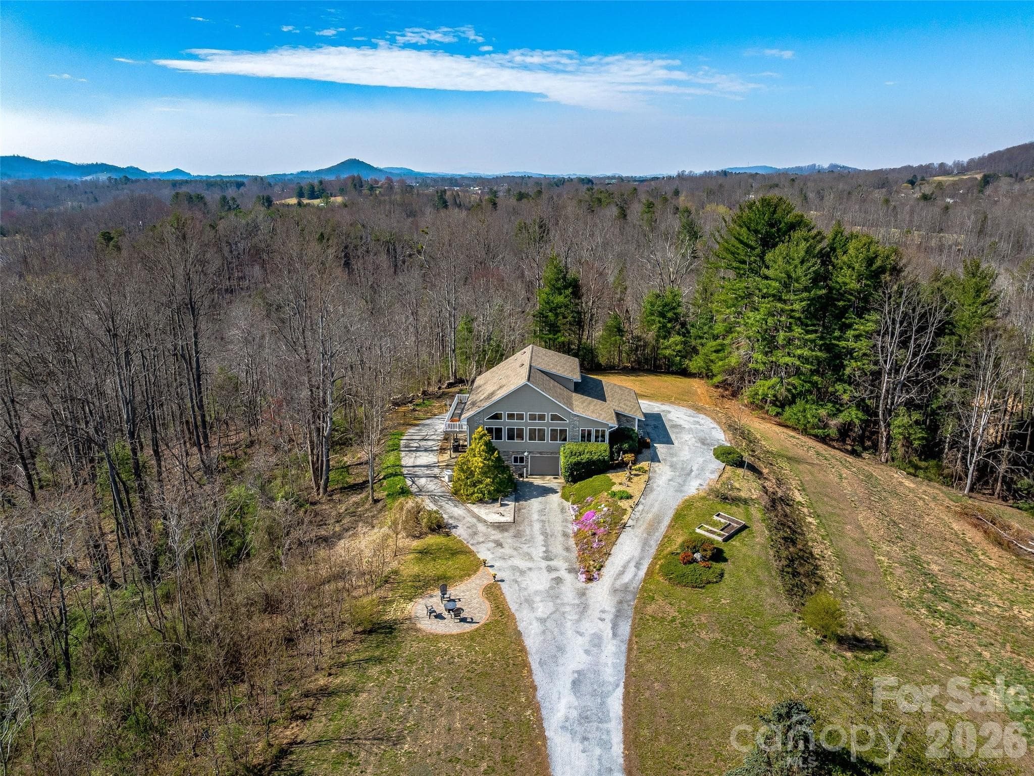Aerial View Showcasing Privacy & Setting - Hendersonville