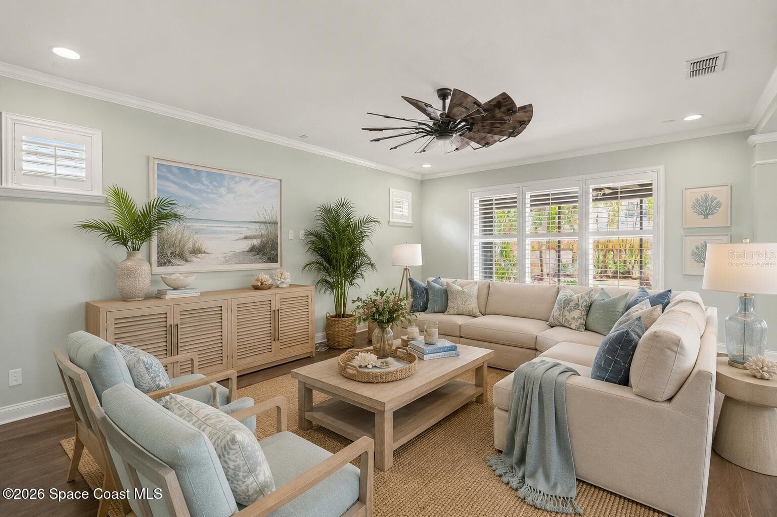 Virtually Staged Living Room - 10651 LANGEFIELD ST, ORLANDO