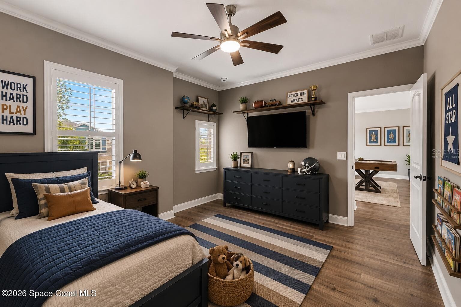 Virtually Staged Bedroom 2 - 10651 LANGEFIELD ST, ORLANDO