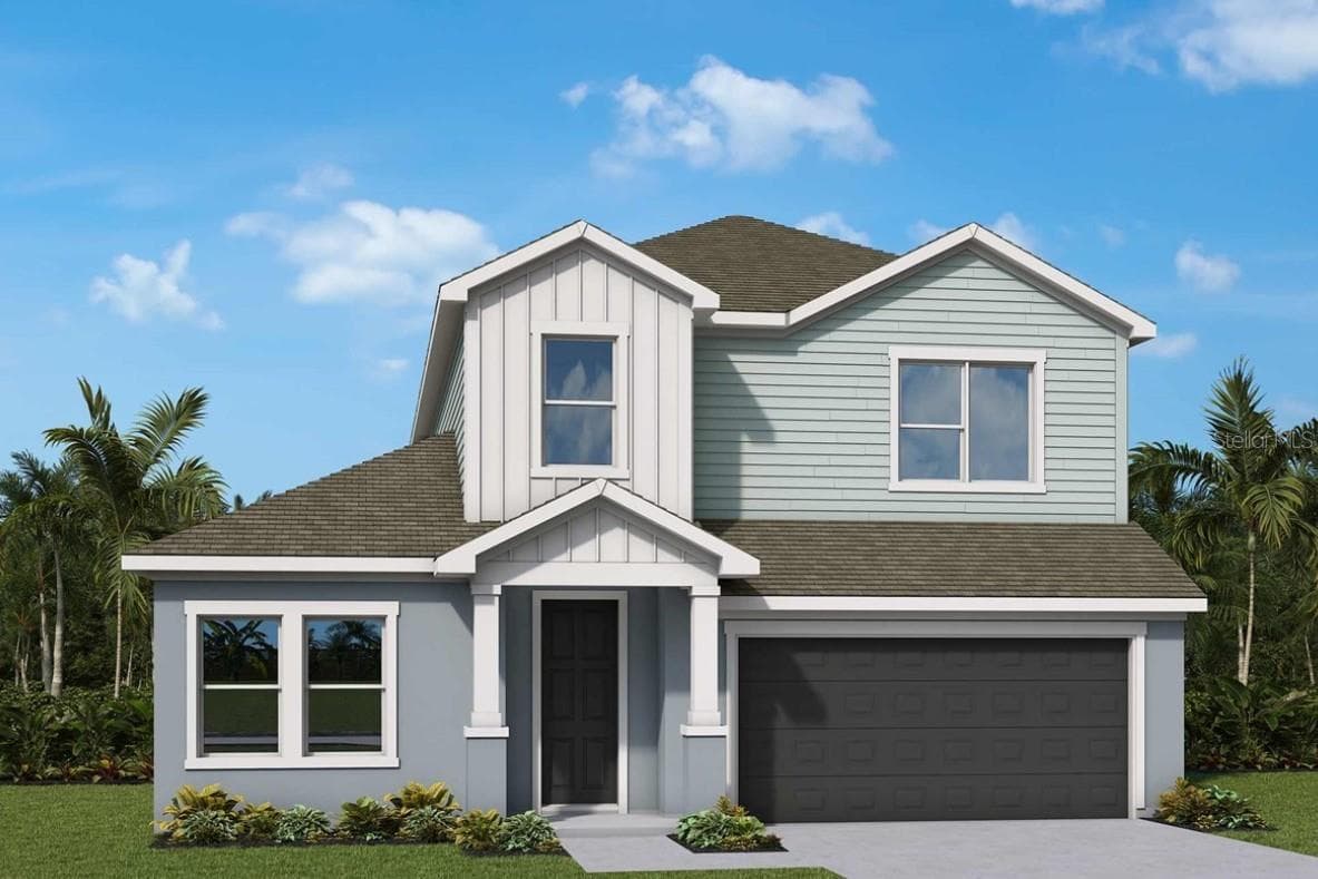 Front Exterior Rendering **Paint Colors May Vary - 5147 CREEK SAND DR, APOLLO BEACH