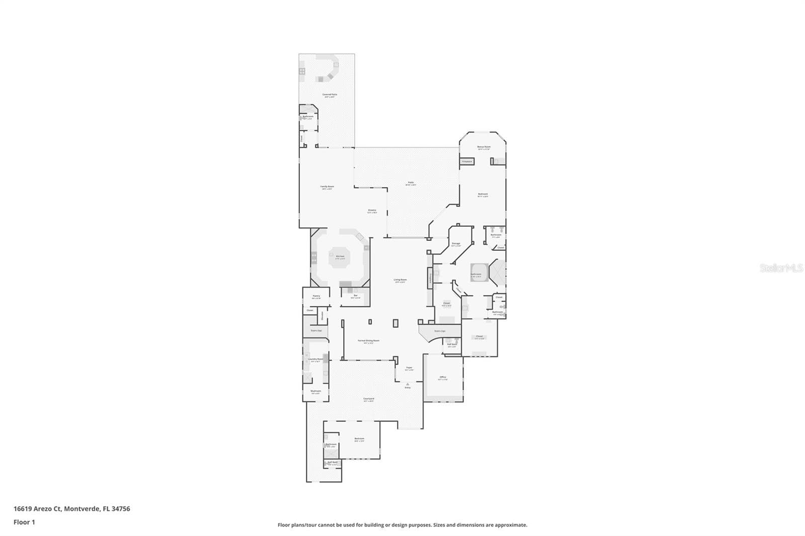 1st Floor - Floor Plan - 16619 AREZO CT, MONTVERDE