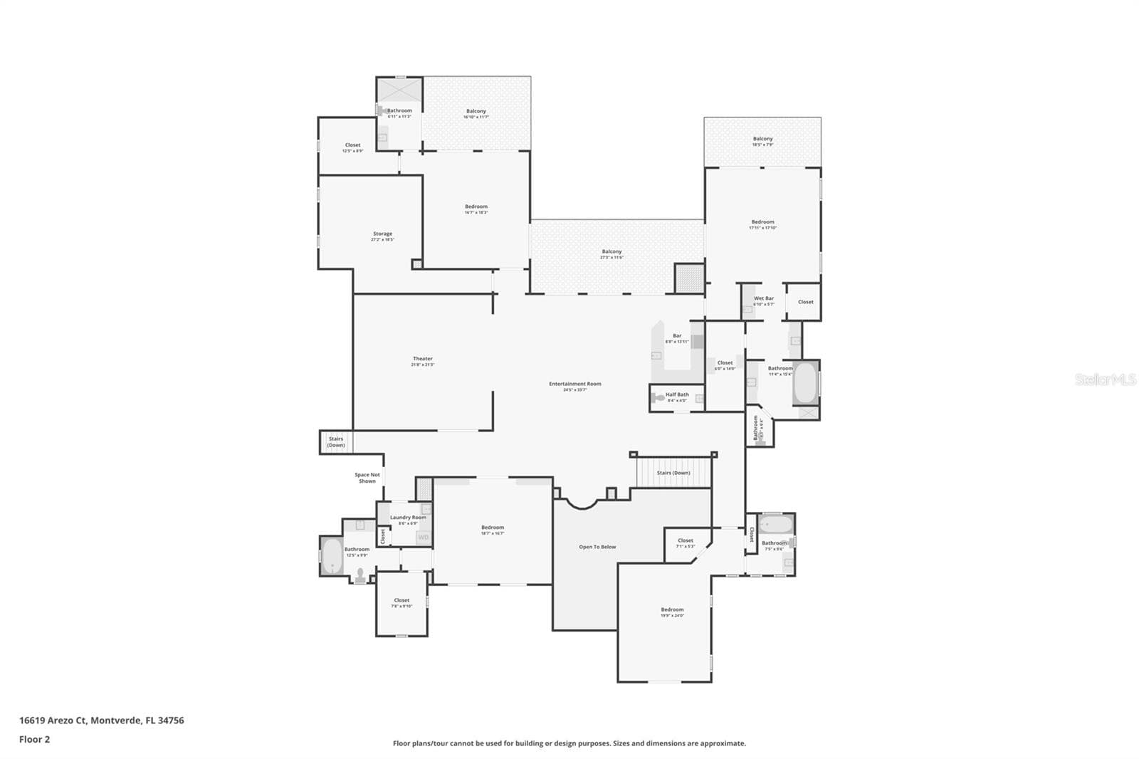 2nd Floor - Floor Plan - 16619 AREZO CT, MONTVERDE