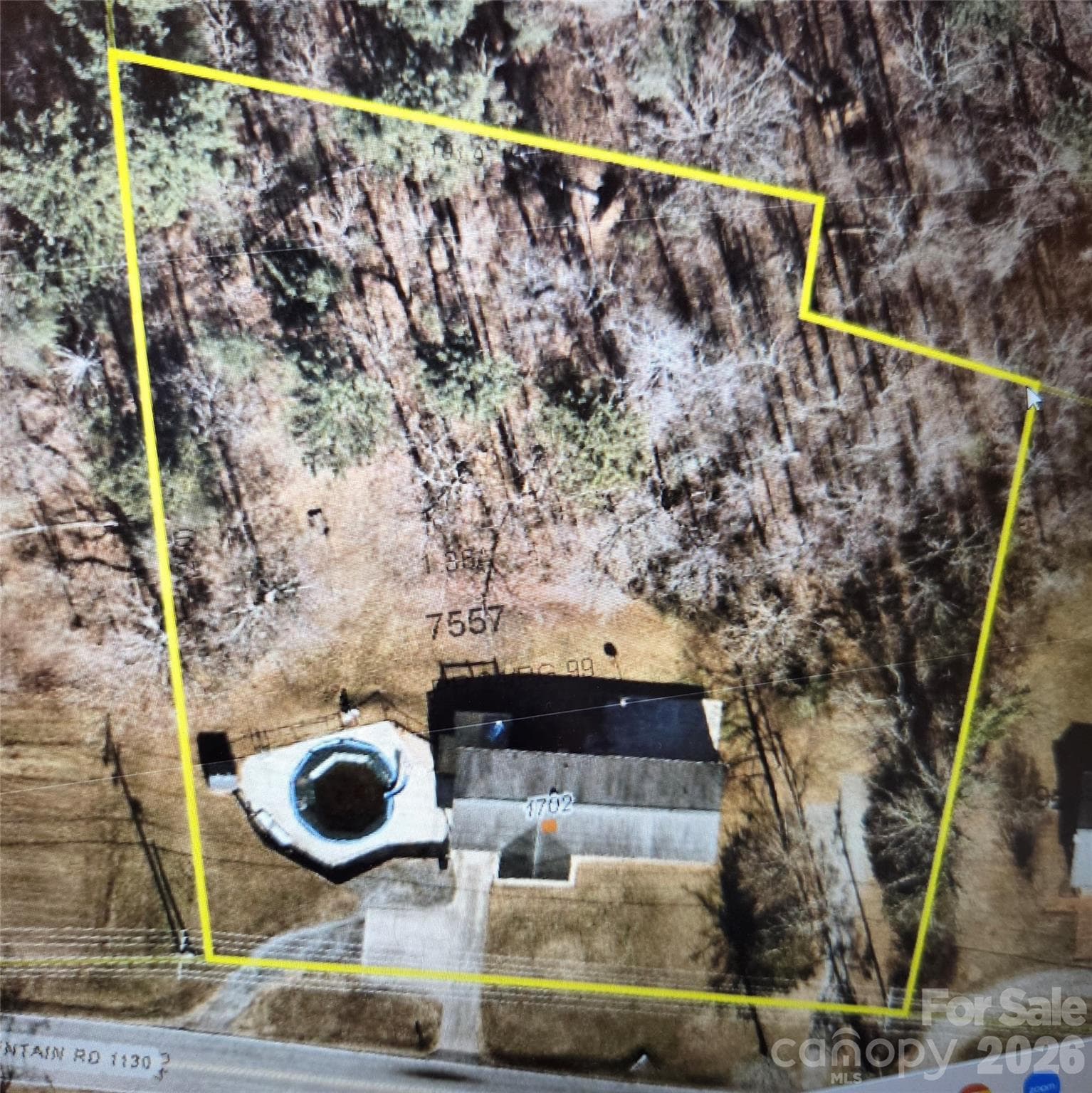 Aerial not exact. - 1702 Cajah Mountain Road, Hudson