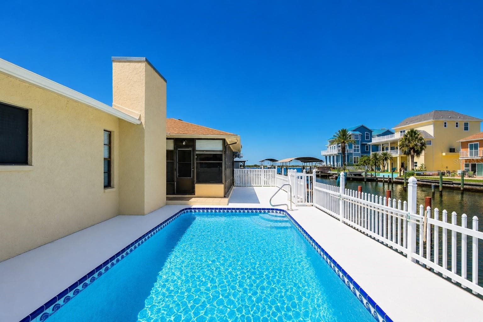 Waterfront pool. - 13525 CLAUDIA DR, HUDSON