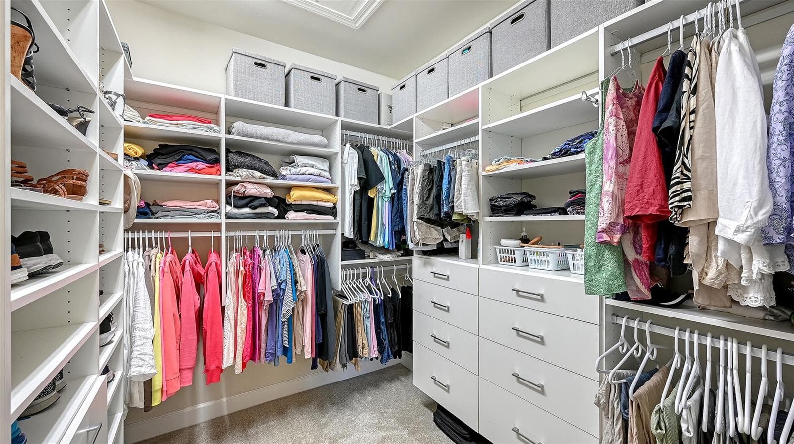 Primary Closet (One of Two) with Built-Ins - 12318 BLUE HILL TRL, BRADENTON